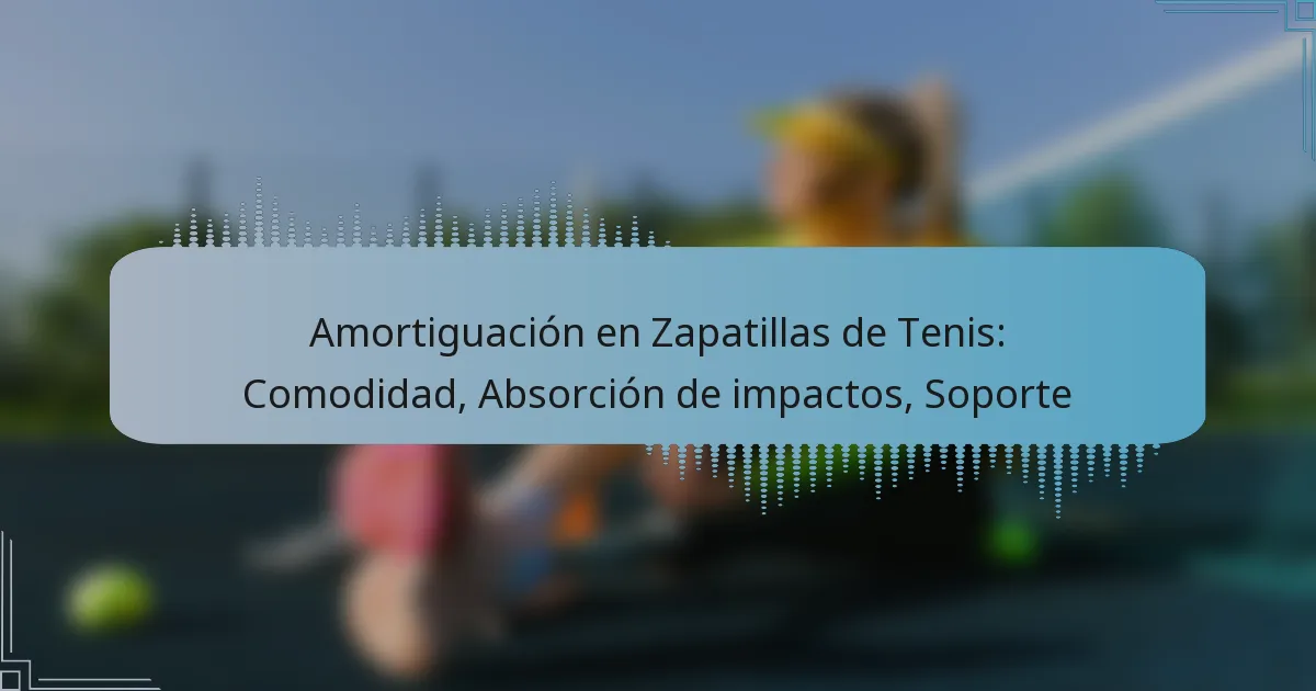 Amortiguación en Zapatillas de Tenis: Comodidad, Absorción de impactos, Soporte