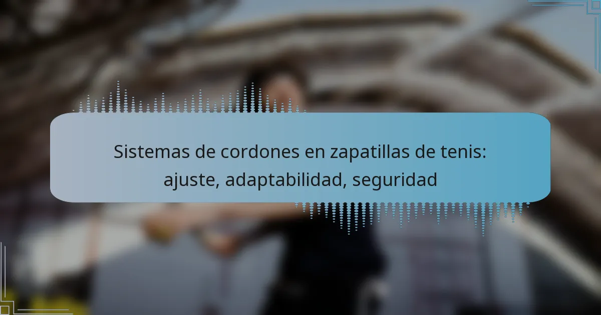 Sistemas de cordones en zapatillas de tenis: ajuste, adaptabilidad, seguridad