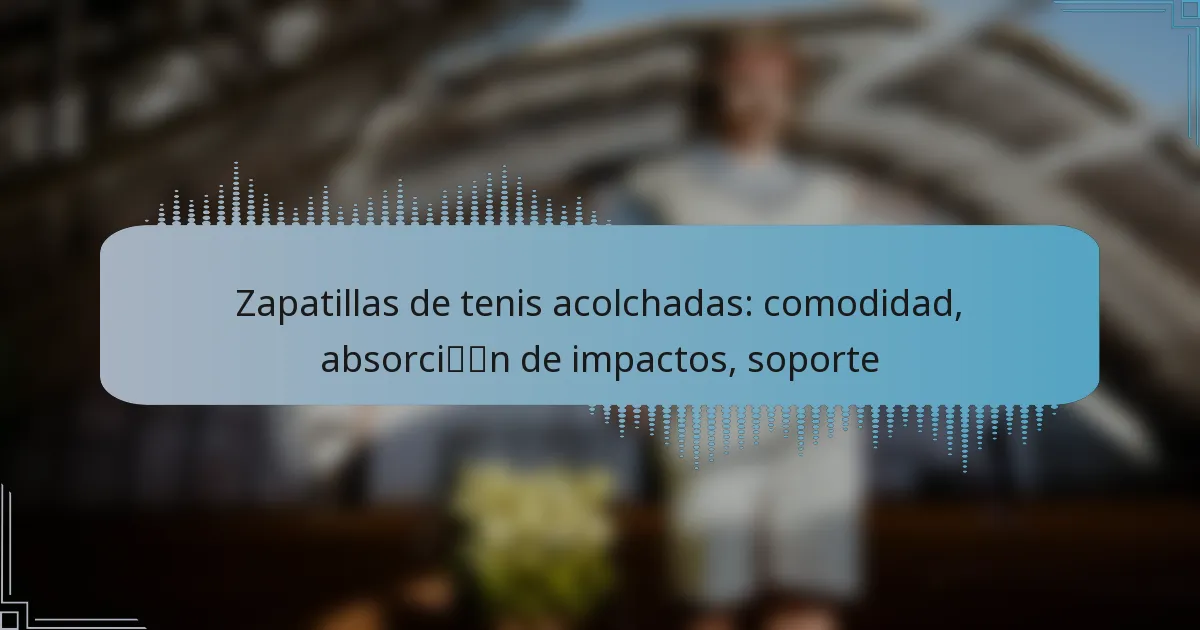 Zapatillas de tenis acolchadas: comodidad, absorción de impactos, soporte
