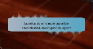 Zapatillas de tenis multi-superficie: adaptabilidad, amortiguación, agarre