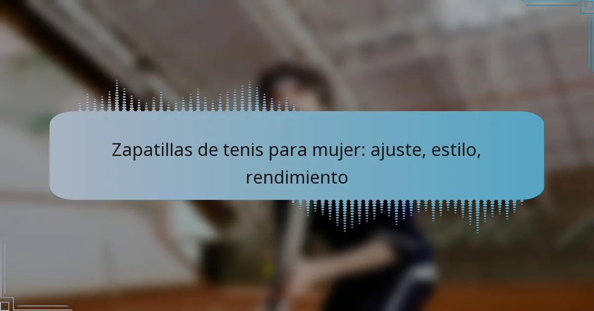 Zapatillas de tenis para mujer: ajuste, estilo, rendimiento