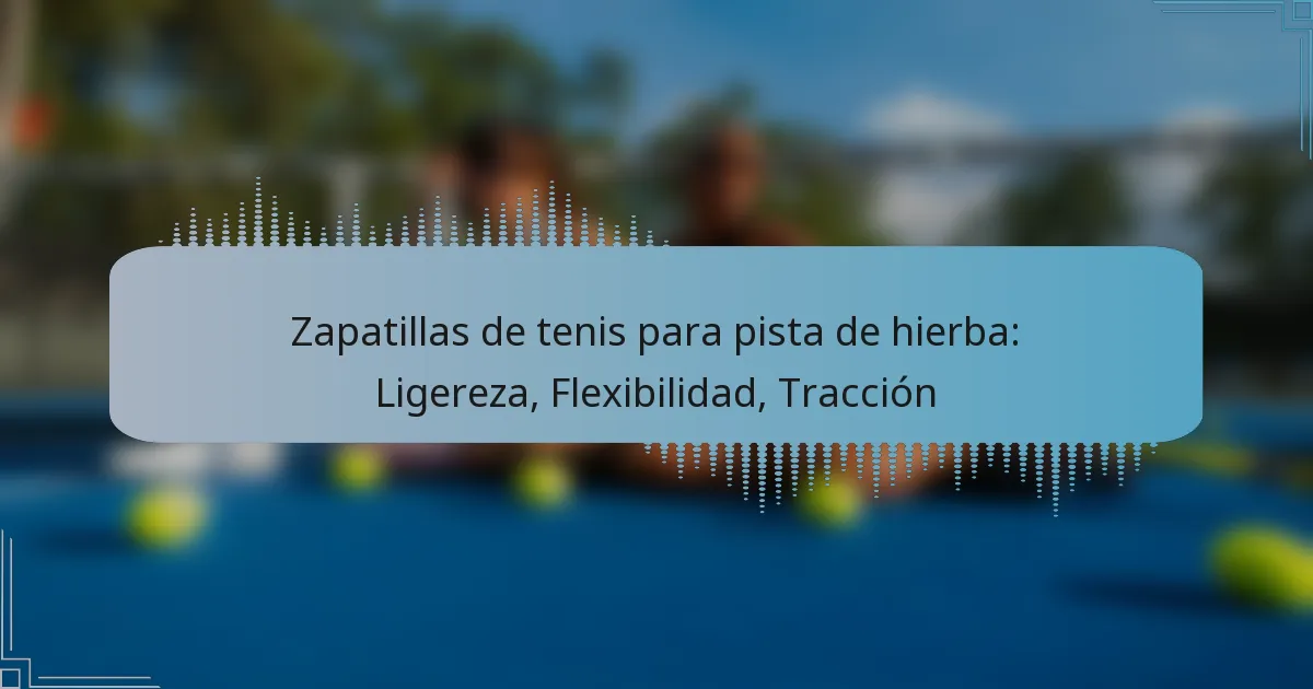 Zapatillas de tenis para pista de hierba: Ligereza, Flexibilidad, Tracción