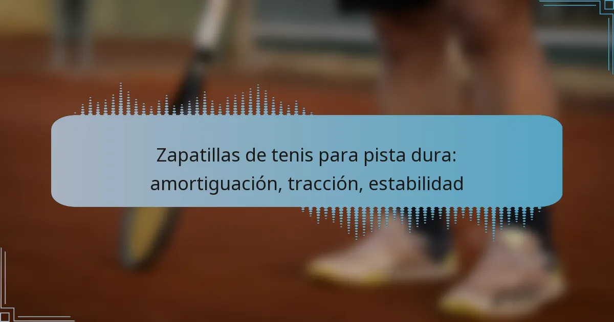 Zapatillas de tenis para pista dura: amortiguación, tracción, estabilidad