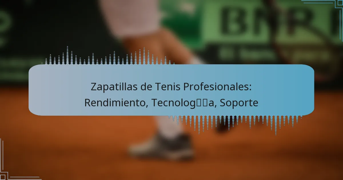 Zapatillas de Tenis Profesionales: Rendimiento, Tecnología, Soporte